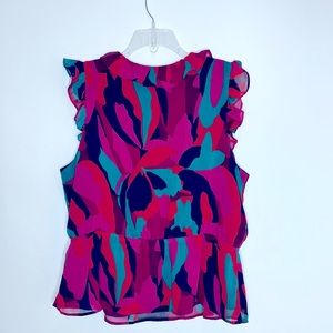 Banana Republic sleeveless flowered blouse